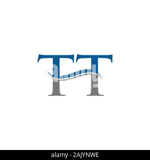 Initial TT Logo Design Vector Template. TT Schreiben Logo Design Stock Vektor