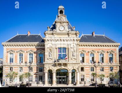 PARIS/FRANKREICH - September 3, 2019: 19 borough Rathaus Stockfoto