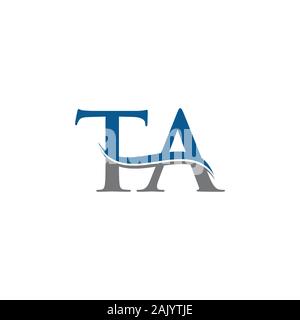 Anfangsbuchstaben TA Logo Design Vector Template. TA Schreiben Logo Design Stock Vektor