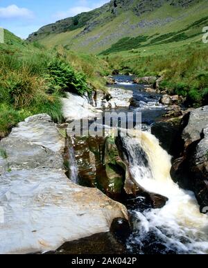 Irfon, Abergwesyn Fluss in der Nähe von Llanwrtyd Wells, Powys, Wales. Stockfoto