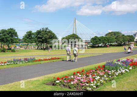 Untere Promenade, King's Gärten, Southport, Merseyside, England, Vereinigtes Königreich Stockfoto