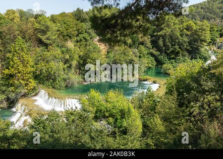 Krka Nationalpark eines der berühmtesten und schönsten Park in Kroatien. Reiseziel Stockfoto