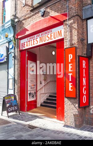 Das Beatles Museum im Cavern Quarter, Mathew Street, Liverpool, Merseyside, England, Vereinigtes Königreich Stockfoto
