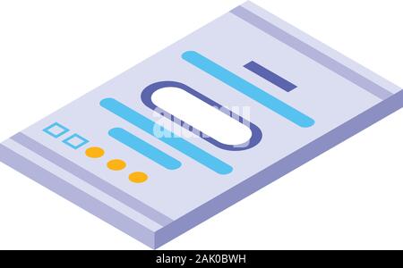 Reiniger Paket Symbol, isometrische Stil Stock Vektor