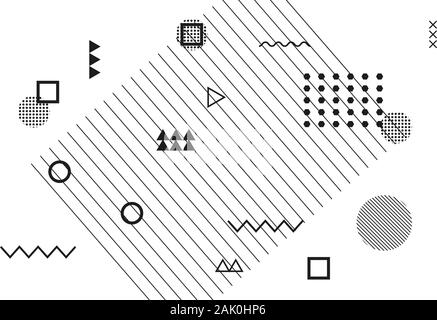 Geometrische nahtlose Muster. Stilvoll trendy Gewebe. Moderne abstrakte Tapeten. Stock Vektor