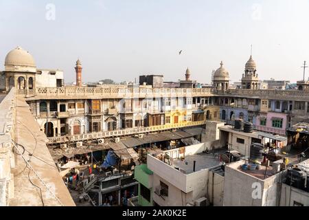 Old Delhi Spice Market auf dem Dach Stockfoto