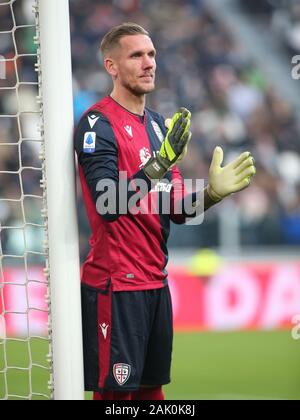 Torino, Italien. 6. Januar, 2020. 01 Robin Olsen (Cagliari) während Juventus vs Cagliari, italienische Fußball Serie A Männer-WM in Turin, Italien, 06 Januar 2020 - LPS/Claudio Benedetto Credit: Claudio Benedetto/LPS/ZUMA Draht/Alamy leben Nachrichten Stockfoto