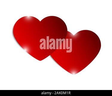 Banner Herzen für Valentinstag Gruß Stock Vektor