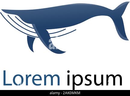 Moderne Symbol logo Wal Vorlage für Unternehmen Stock Vektor
