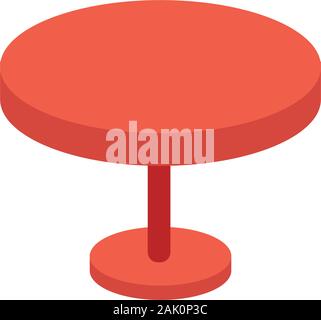 Holz- runder Tisch Möbel isolierte Symbol Stock Vektor