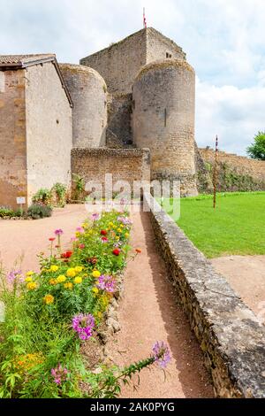 Die alte Burg von Semur en Brionnais, Burgund, Frankreich Stockfoto