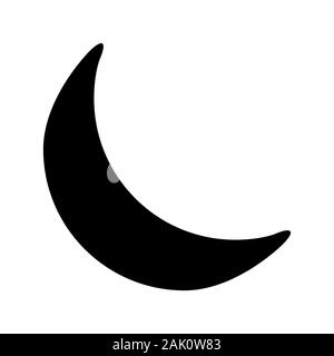 Crescent Moon silhouette Vektor symbol Icon Design. Abbildung isoliert auf weißem Hintergrund Stock Vektor