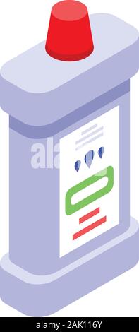Bleichmittel Symbol, isometrische Stil Stock Vektor