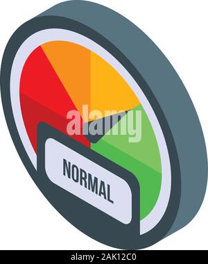 Normale Credit Score, isometrische Stil Stock Vektor
