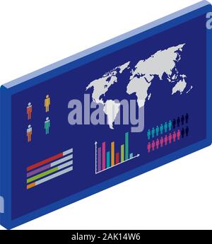 Infografik Grafik Bericht isoliert Symbol Stock Vektor
