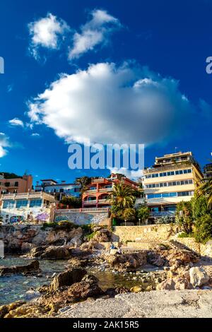 Badeorte in Sant Agusti in der Nähe von Palma, Mallorca, Spanien Stockfoto