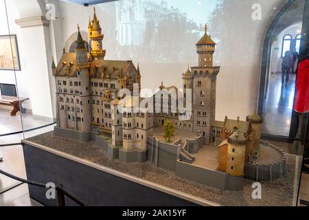 Schwangau, Deutschland - Schloss Neuschwanstein Modell Stockfoto