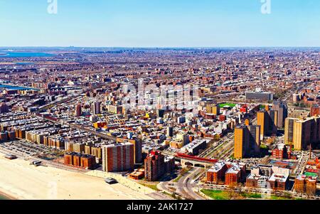 Luftaufnahme auf Long Island in New York reflex Stockfoto