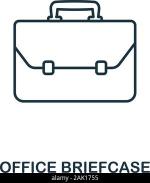 Büro Aktenkoffer Symbol Leitung. Schlankes Design im Stil von office tools Icon Sammlung. Einfache office Aktenmappe für Infografiken und Vorlagen Stock Vektor