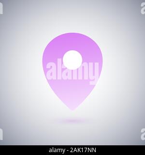 Kartenzeiger mit Schatten. Vektor Design Element. Stock Vektor