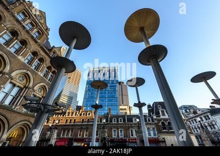 LONDON, ENGLAND, UK - 29. JUNI 2018: Liverpool Street Station, London, England Stockfoto