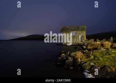 Boathouse auf Devoke Wasser, Lake District, Großbritannien Stockfoto