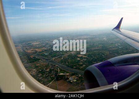 Landung IN ALICANTE. (ALC) Stockfoto