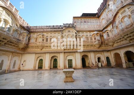 Der schöne Palast im mahrangarh-fort in Jodhpur, Indien. Stockfoto