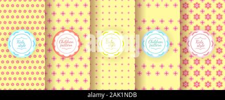 Kinder bunte nahtlose Muster. Cute Baby Design. Stock Vektor