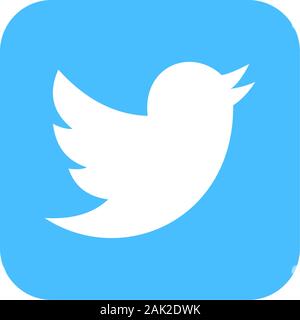 Twitter Bird Logo Zeichnung Stockfoto