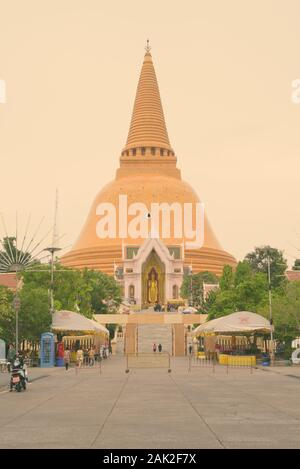 Phra Pathommachedi Tempel von Nakhon Pathom, Thailand Stockfoto