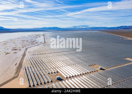 Luftaufnahme von Nevada Solar One in Boulder City, Nevada Stockfoto