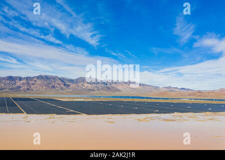 Luftaufnahme von Nevada Solar One in Boulder City, Nevada Stockfoto