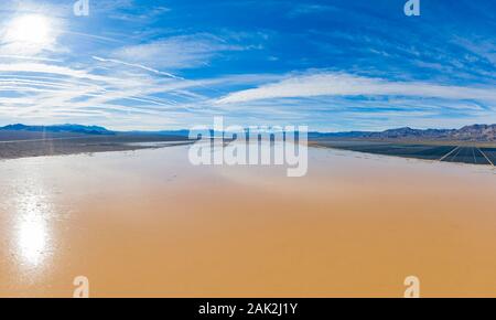 Luftaufnahme von Nevada Solar One in Boulder City, Nevada Stockfoto