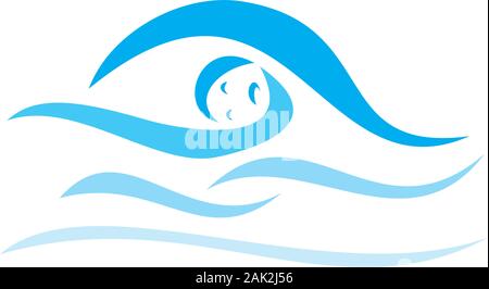 Schwimmen-Zeichen Stock Vektor