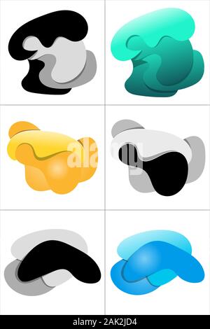 Eine Reihe von modernen abstrakten Vektor banner Vector Illustration Stock Vektor