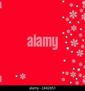Weihnachten Schneeflocken roten Hintergrund. Nahtlose, Sich wiederholendes Muster Stock Vektor