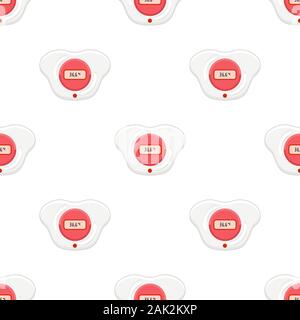 Abbildung auf Thema nahtlose Muster baby Schnuller, Dummy mit Gummi Nippel. Baby Schnuller aus der Sammlung zu den Neugeborenen, gute dummy Nippel Stock Vektor