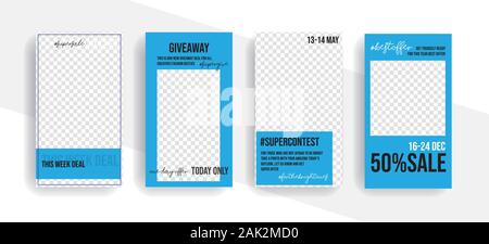 Soziale Geschichten Vorlage, editierbare Business und Social Media Konzept. Trendy bearbeitbaren Vorlage für soziale Netzwerke Geschichten, Vector Illustration. Design Stock Vektor