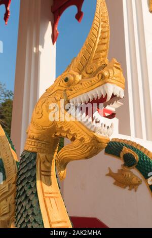 Phaya naga Drachen Wat Pha That Luang in Vientiane Laos Stockfoto