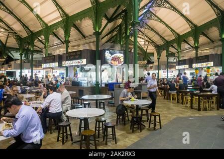 Lau Pa Sat Foodcourt in Singapur Stockfoto