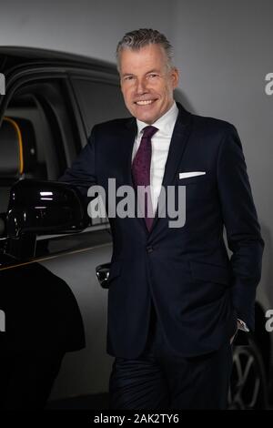 Rolls Royce Vorstandsvorsitzender Torsten Muller-Otvos bei Rolls-Royce in Mayfair, London als Rolls-Royce Motor Cars verkünden Record 2019 Umsatz. Stockfoto