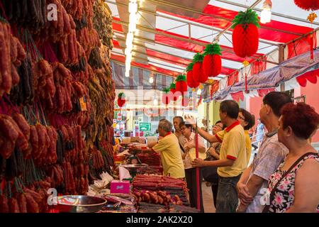 Markt in Chinatown, Singapur Stockfoto