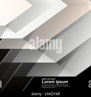 Abstract vector Hintergrund. überlappende Form. Neue Textur für Ihr Design. Stock Vektor