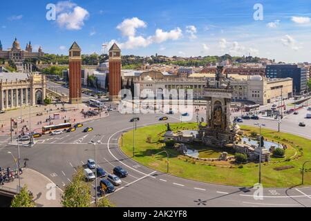 Barcelona Spanien, Luftbild Skyline der Stadt in Barcelona Espanya Stockfoto