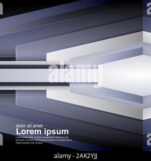 Abstract vector Hintergrund. überlappende Form. Neue Textur für Ihr Design. Stock Vektor