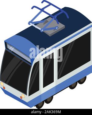 Moderne Tram Car Symbol. Isometrische der modernen Tram Car vektor Symbol für Web Design auf weißem Hintergrund Stock Vektor