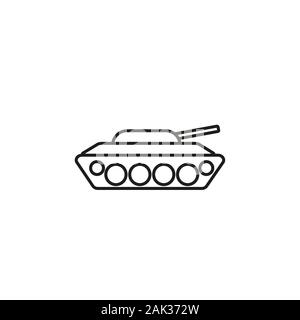 Tank Symbol. Tank linear Symbol Design aus Army Collection. Stock Vektor