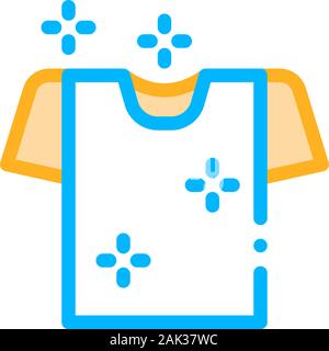 Wäscherei gewaschen T-shirt Vector Symbol Leitung Stock Vektor