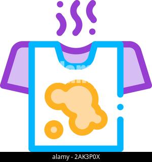 Wäscheservice schmutziges T-shirt Vector Symbol Leitung Stock Vektor
